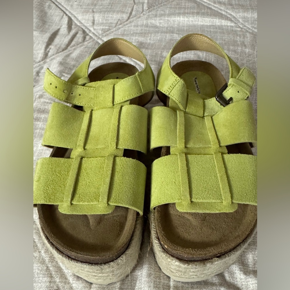 Free People Intentionally Blank Dreams Flatform Sandal Pistachio - Picture 7 of 8